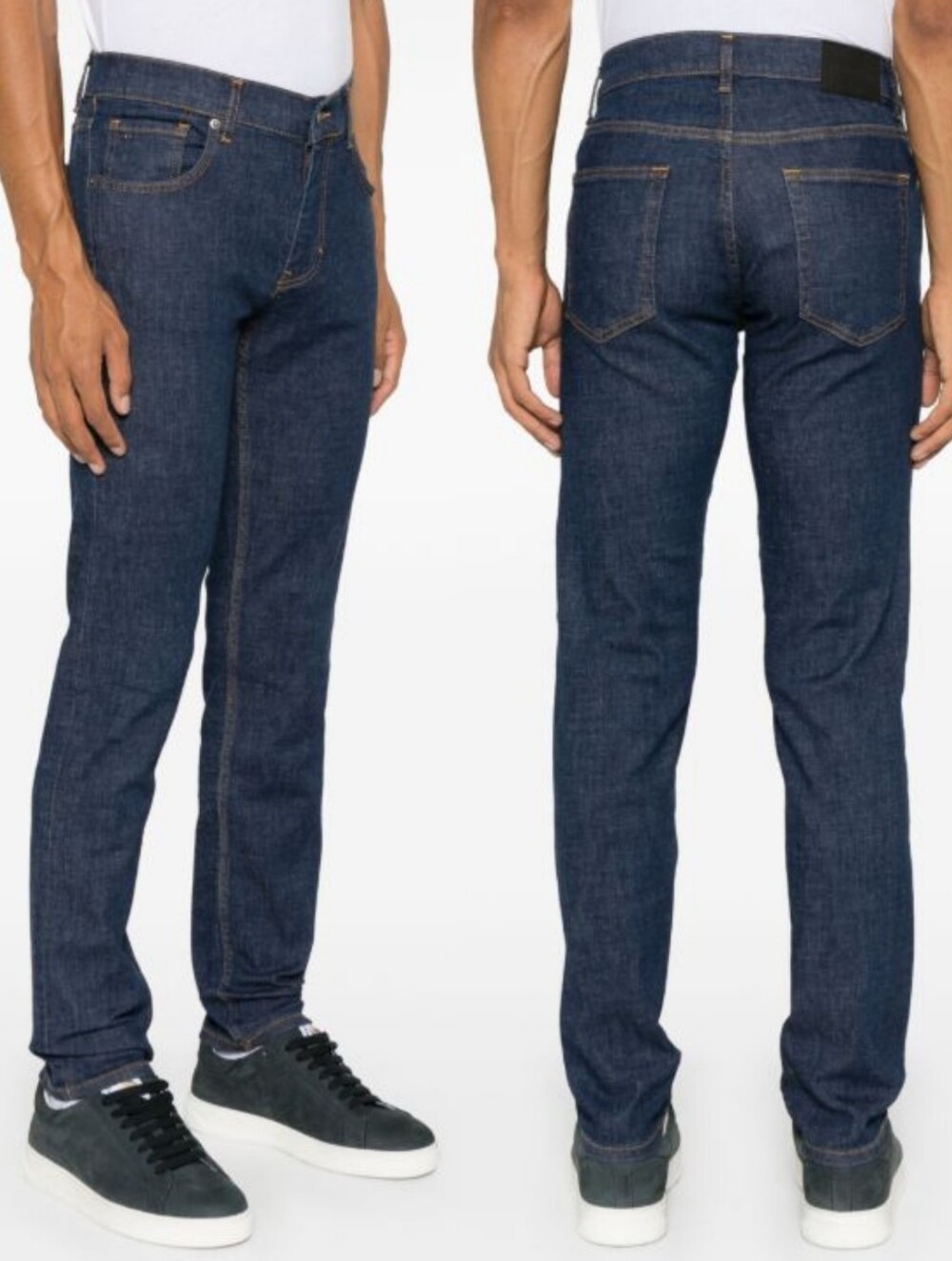J.LINDEBERG Men's Jay Mid Rise Slim Fit Jeans In Dry Indigo Wash 34/32.